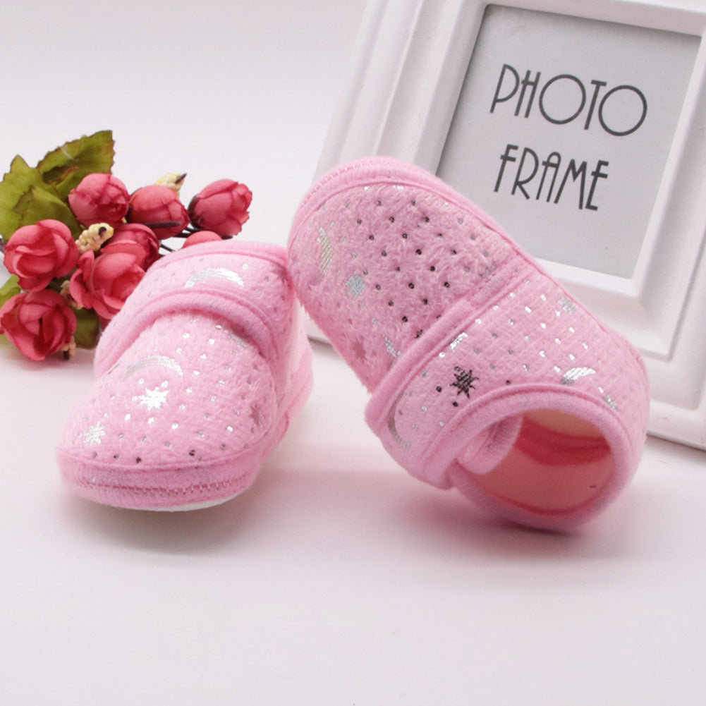 Toddler Kids Baby Girl Boy Anti-slip Magic Tape Prewalkers Soft Sole Flats Shoes