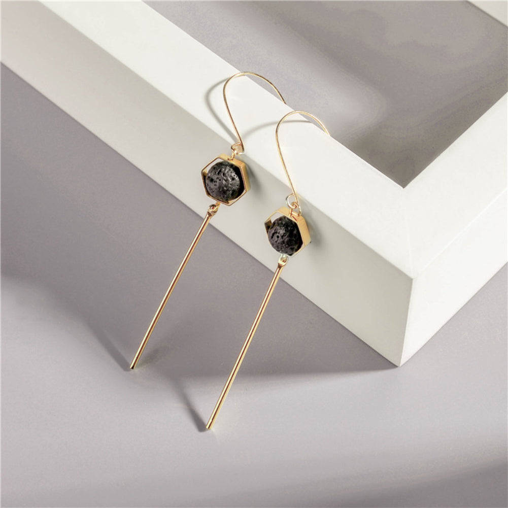 Women Fashion Geometric Tassels Long Dangle Hook Earrings Piercing Jewelry