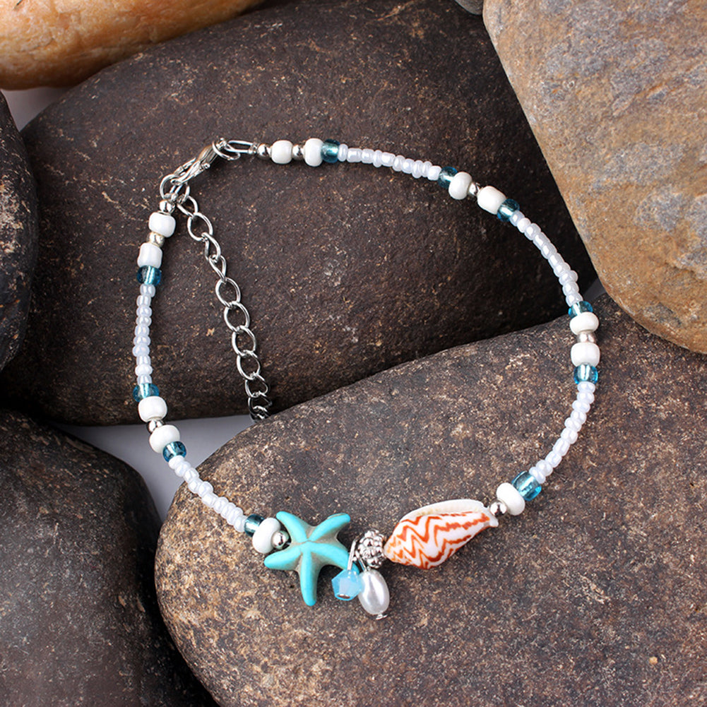 Shell Anklet Beads Starfish Yoga Women Sandal Bracelet Foot Boho Jewelry Gift