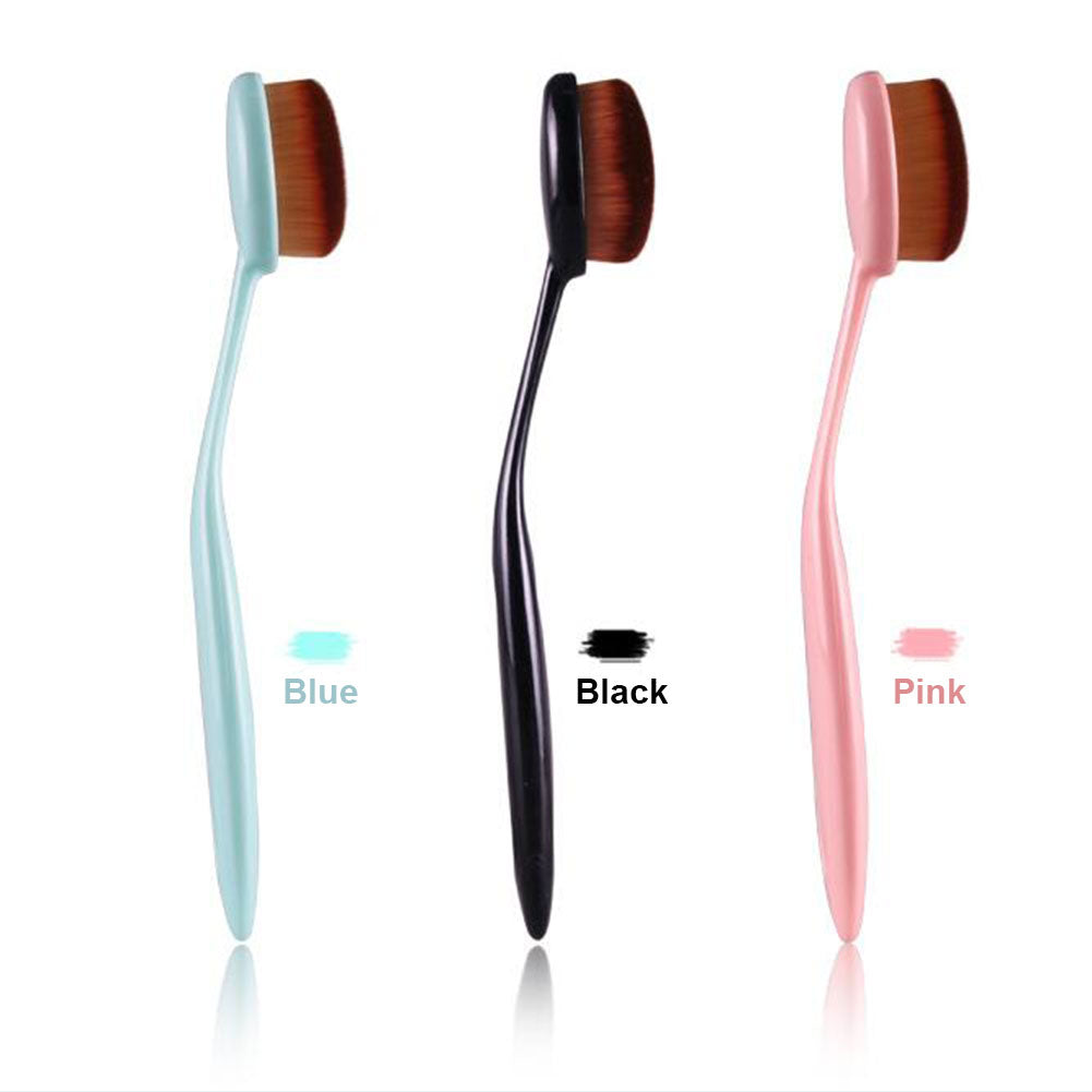 MAANGE Oval Curved Tool Brush Toothbrush Style Makeup Blush Brushes Foundation