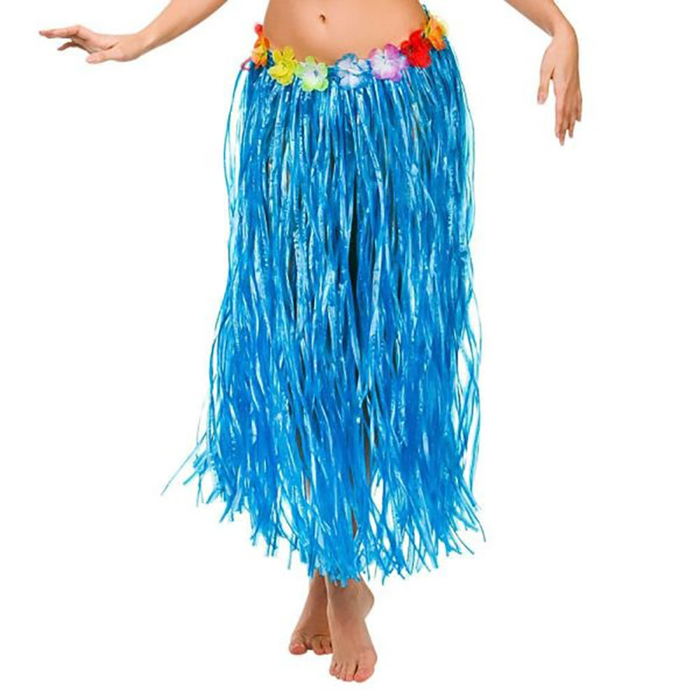 60/80cm Hawaiian Hula Grass Flower Party Dress Skirt Beach Dance Adult Costume