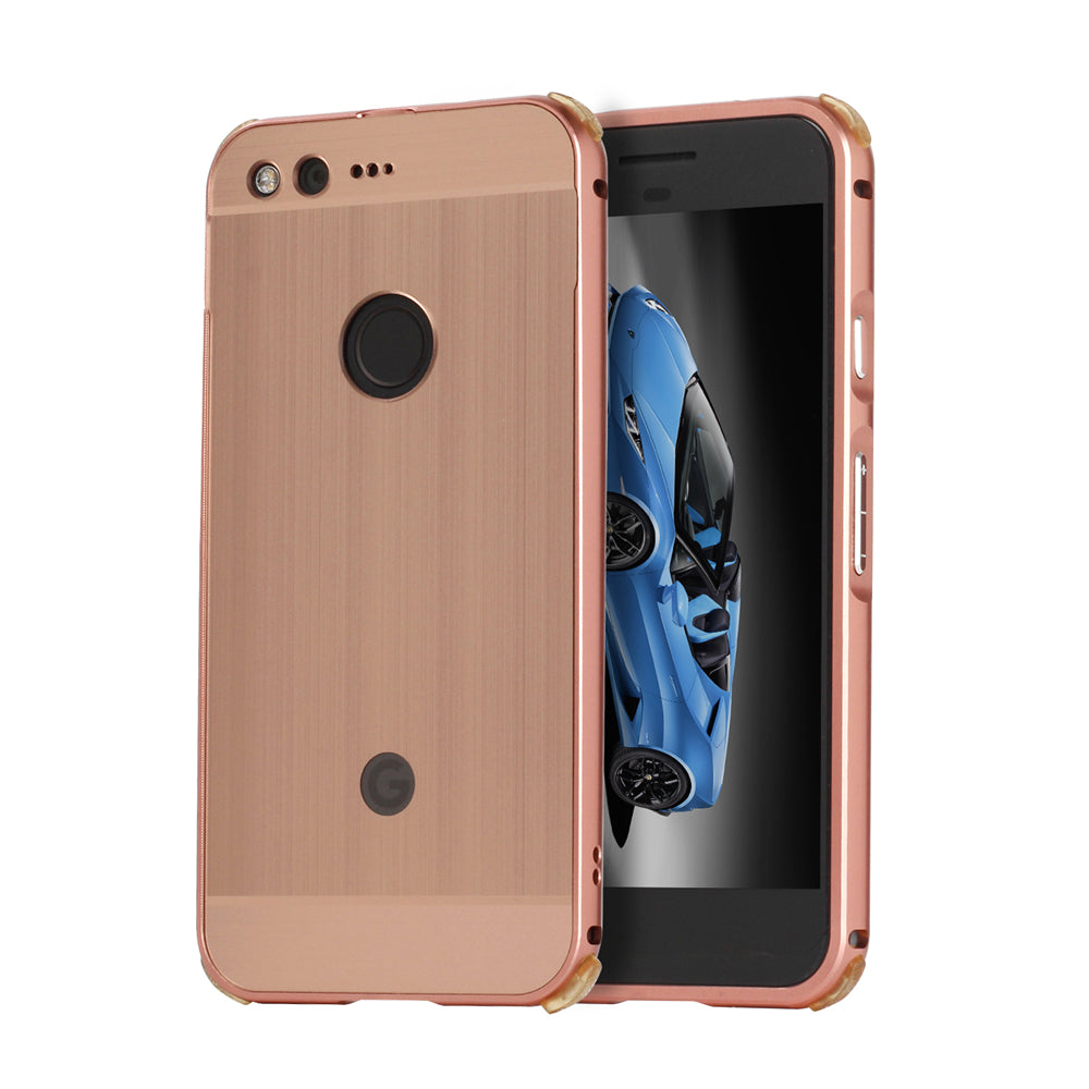 Google Pixel Case Aluminum Bumper+Acrylic Panel Back Glossy Business Cover for Google Pixel