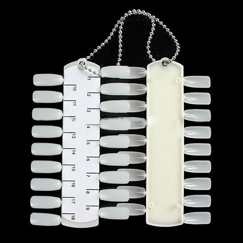 36 Tips Nail Art Polish Display Palette Paint Practice Color Chart with Chain