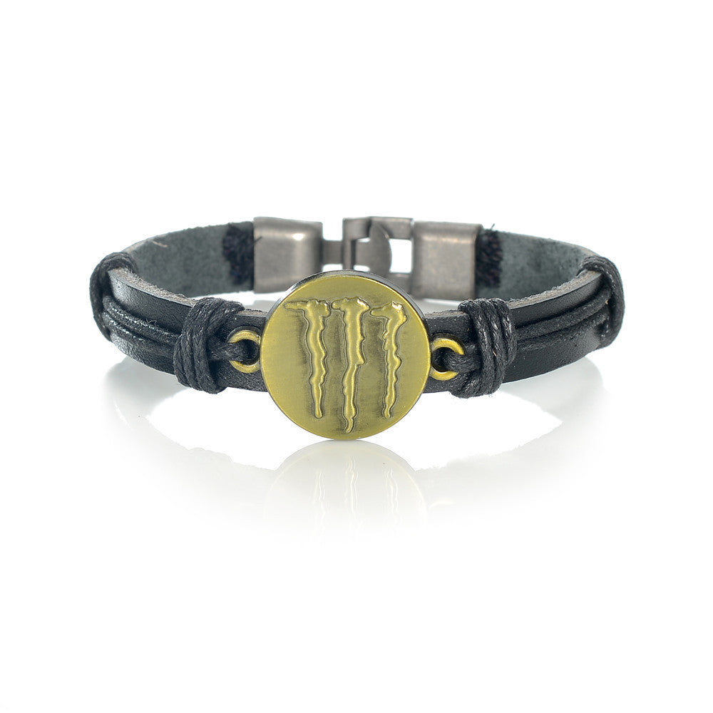 Game Assassin's Creed Logo Leather Bracelet MONSTER Dark Souls Punk PU Bangle Wristband Charm Jewelry