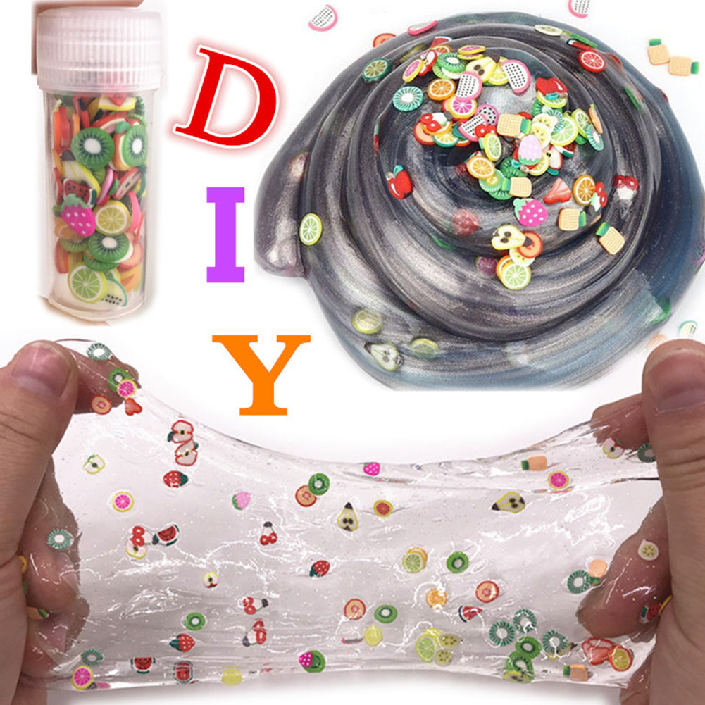 Colorful Soft Slime Fruit Slices Scented Stress Relief Adult Kid Toy Sludge Toys