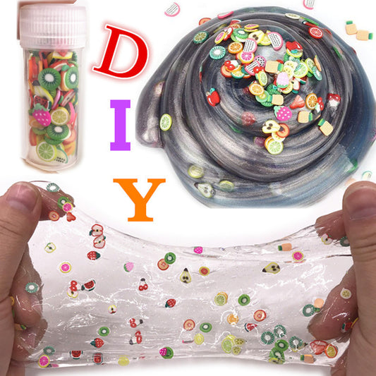 Colorful Soft Slime Fruit Slices Scented Stress Relief Adult Kid Toy Sludge Toys