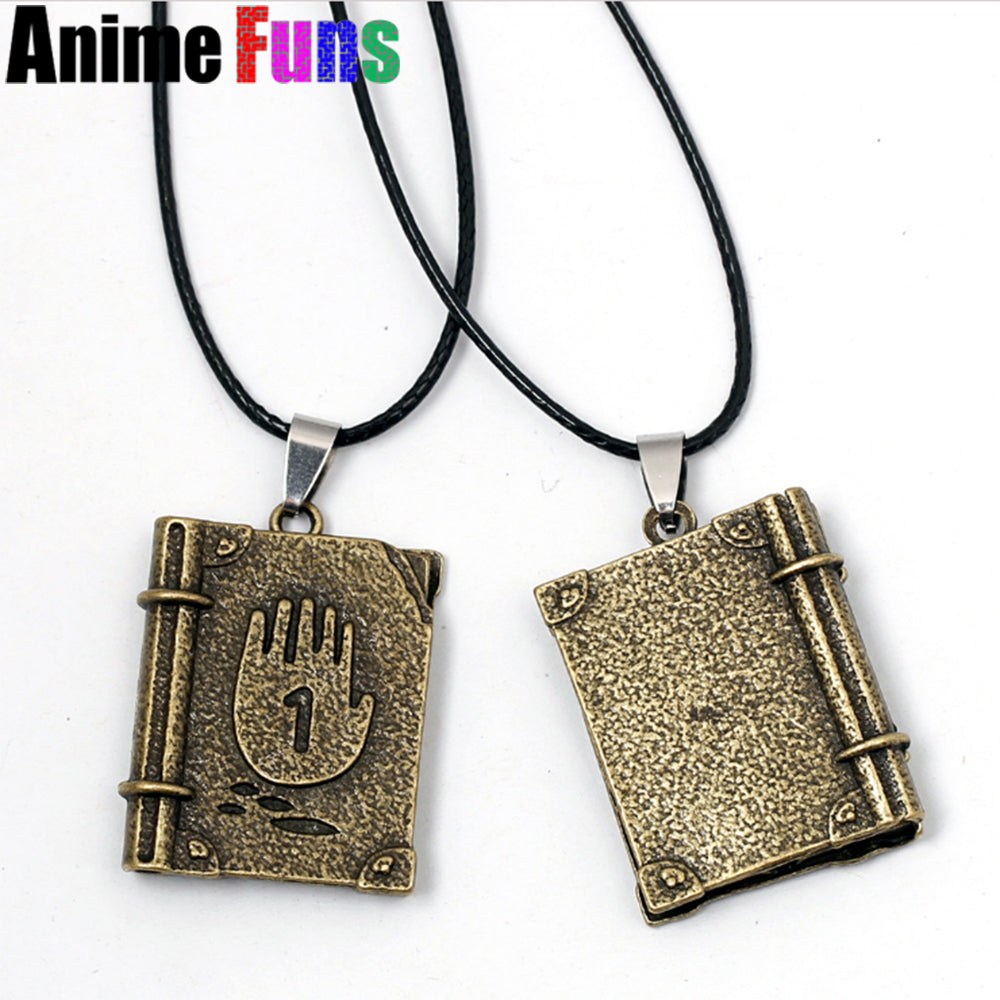 Anime Gravity Falls Journal 3 Dipper Diary Logo Pendant Choker Necklace for women man children Charm Gift