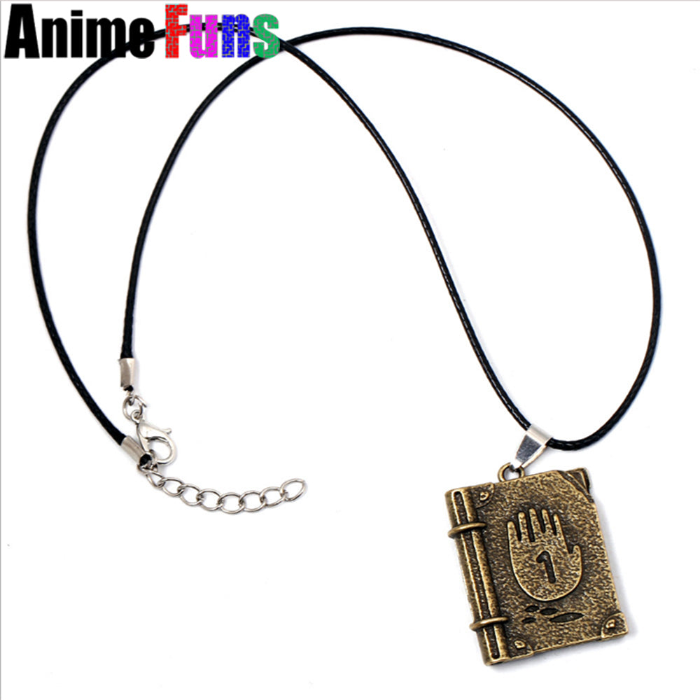 Anime Gravity Falls Journal 3 Dipper Diary Logo Pendant Choker Necklace for women man children Charm Gift
