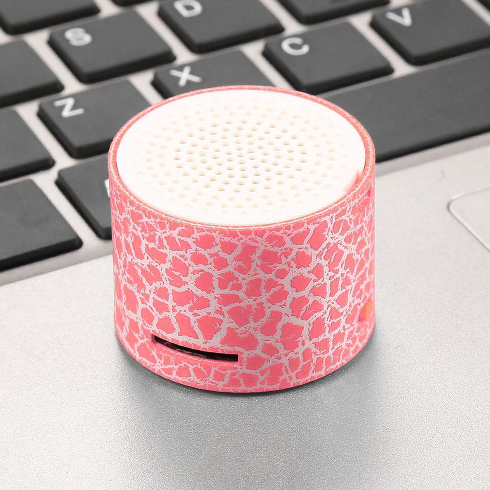 3.5mm Portable USB Bluetooth Crack Pattern Mini Stereo Speaker Wireless MP3