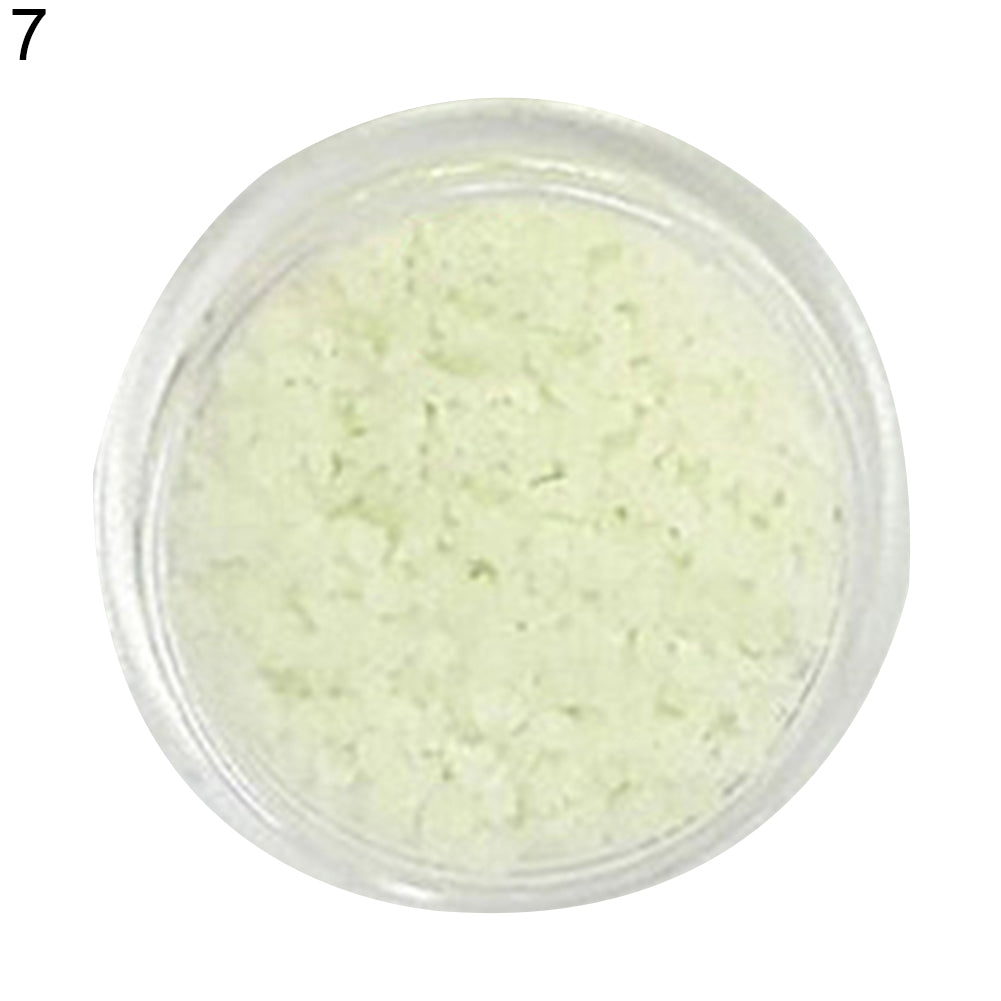 Glitter Beauty Nail Art Luminous Powder Sticker Acrylic Manicure Tips DIY Decor