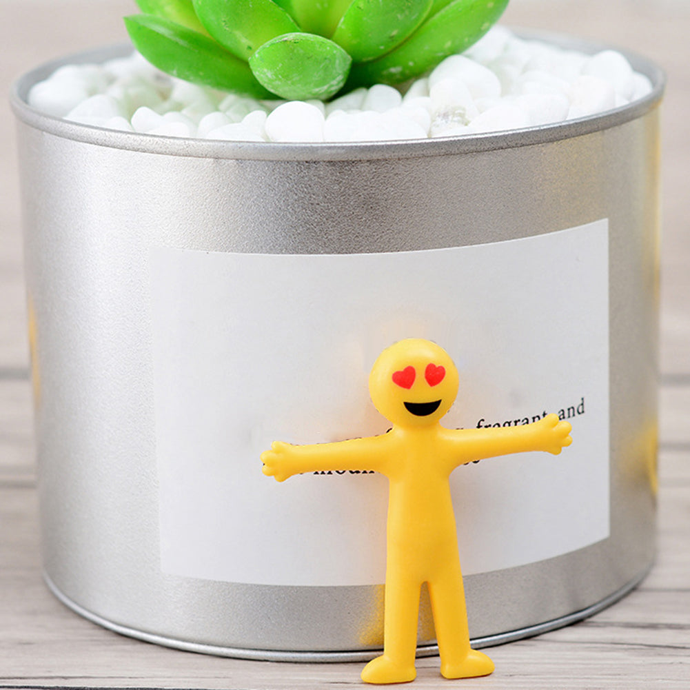 5Pcs Novelty Cute Emoji Doll Stretch Decompression Squeeze Stress Relief Toy