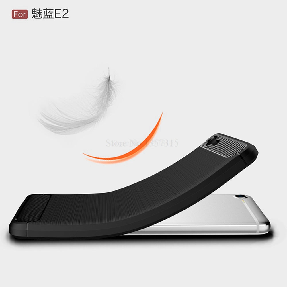 Meizu E2 Phone Case Ultra Slim Thin Carbon Fiber Case Scratch Resistant Soft TPU Back Cover for Meizu E2