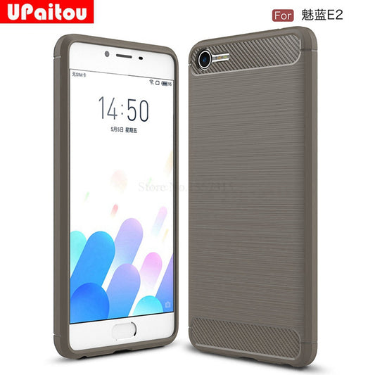 Meizu E2 Phone Case Ultra Slim Thin Carbon Fiber Case Scratch Resistant Soft TPU Back Cover for Meizu E2