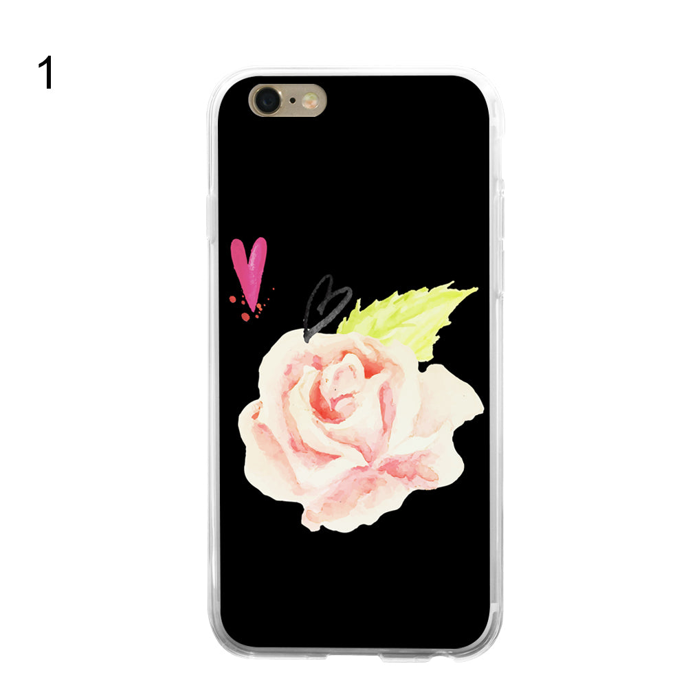 Hand-painted Roses Case Cover for iPhone 5S 6 7 Samsung Galaxy S5 S6 S7 Plus