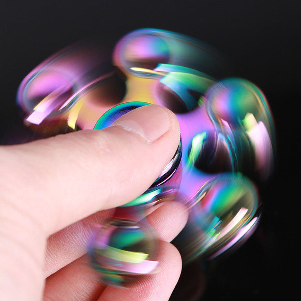 Colorful Six bead Hand spinners Metal Fidget Spinner For Autism and ADHD Kids Spiner Tri Finger Toy Fidget stress