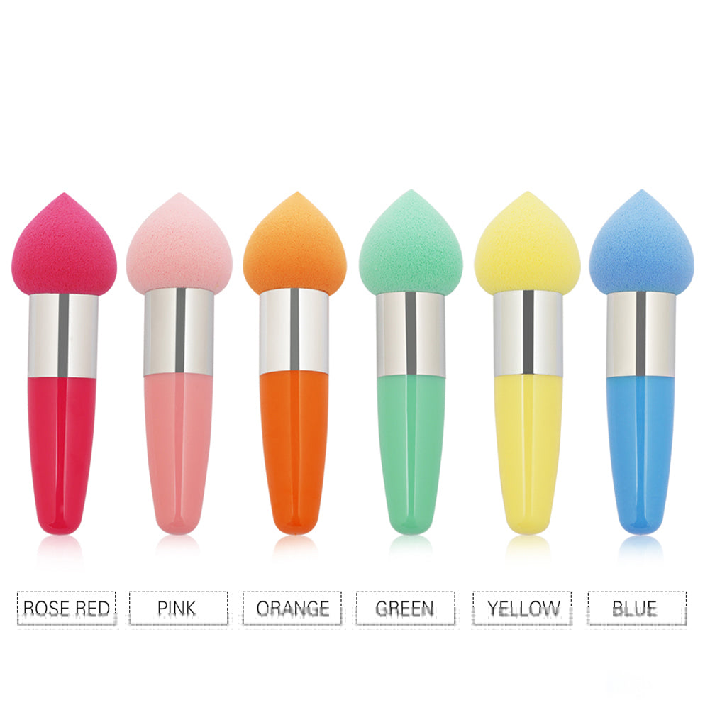 Cute Soft Peach Shape Head Cosmetic Make Up Foundation Sponge Face Puff Stick