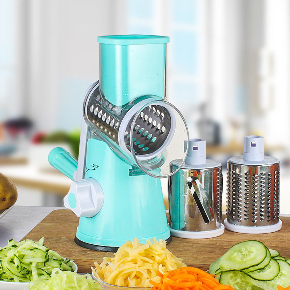 Manual Grater for vegetables, dried fruits, cheese (3 blades, easy wash)