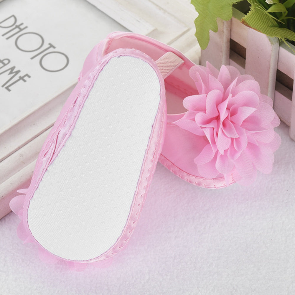 Toddler Baby Kids Girl Bowknot/Flower Anti-slip Princess Slip-on Soft Sole Shoes