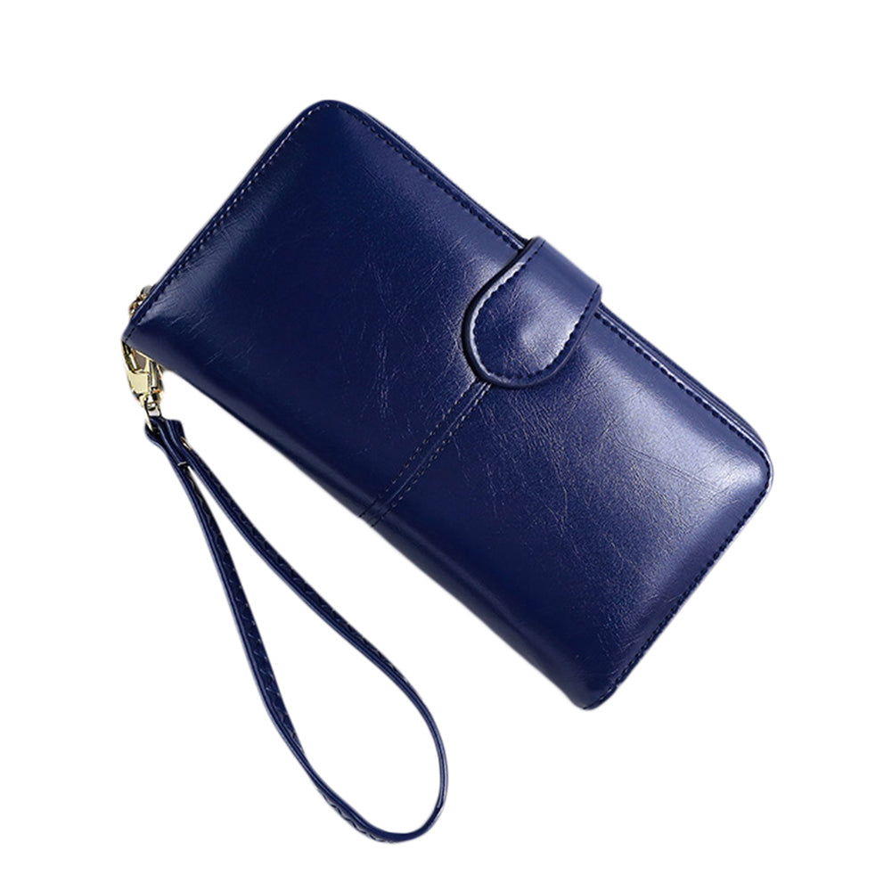 Women Fashion Faux Leather Purse Cash Card Storage Large Capacity Long Wallet