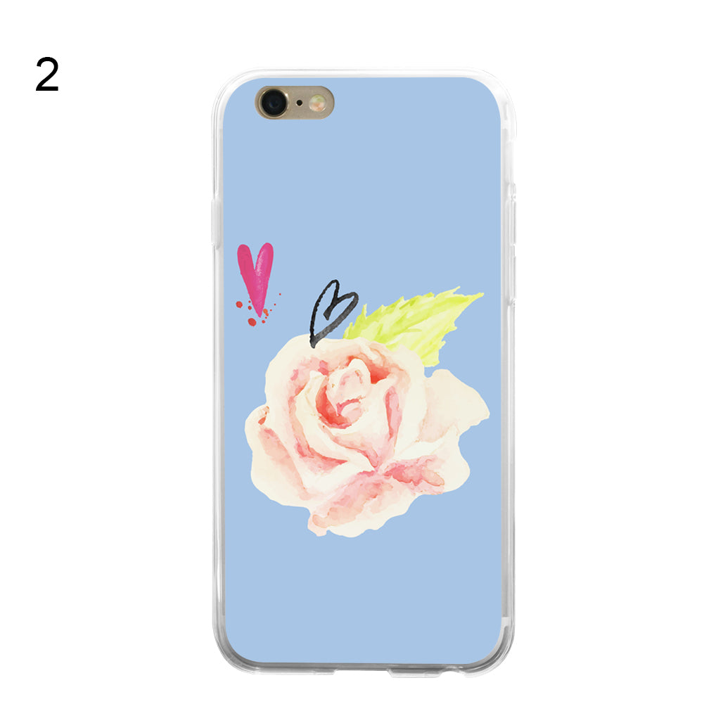 Hand-painted Roses Case Cover for iPhone 5S 6 7 Samsung Galaxy S5 S6 S7 Plus