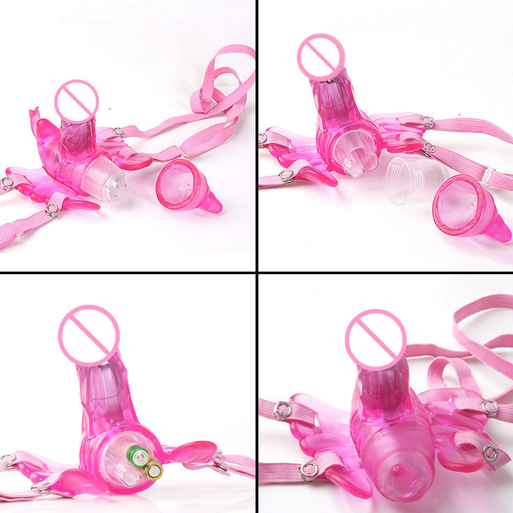 Butterfly Vibrator Strap On G-Spot Massager Wireless Control Vibrating Sex Toy