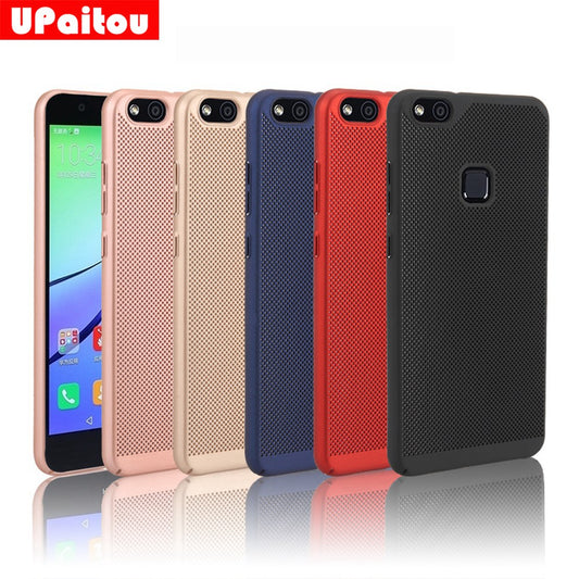 Utral Thin Huawei Nova Lite Mesh Design Radiating Back Covers Super Light PC Hard Phone Case for Huawei P10 Lite
