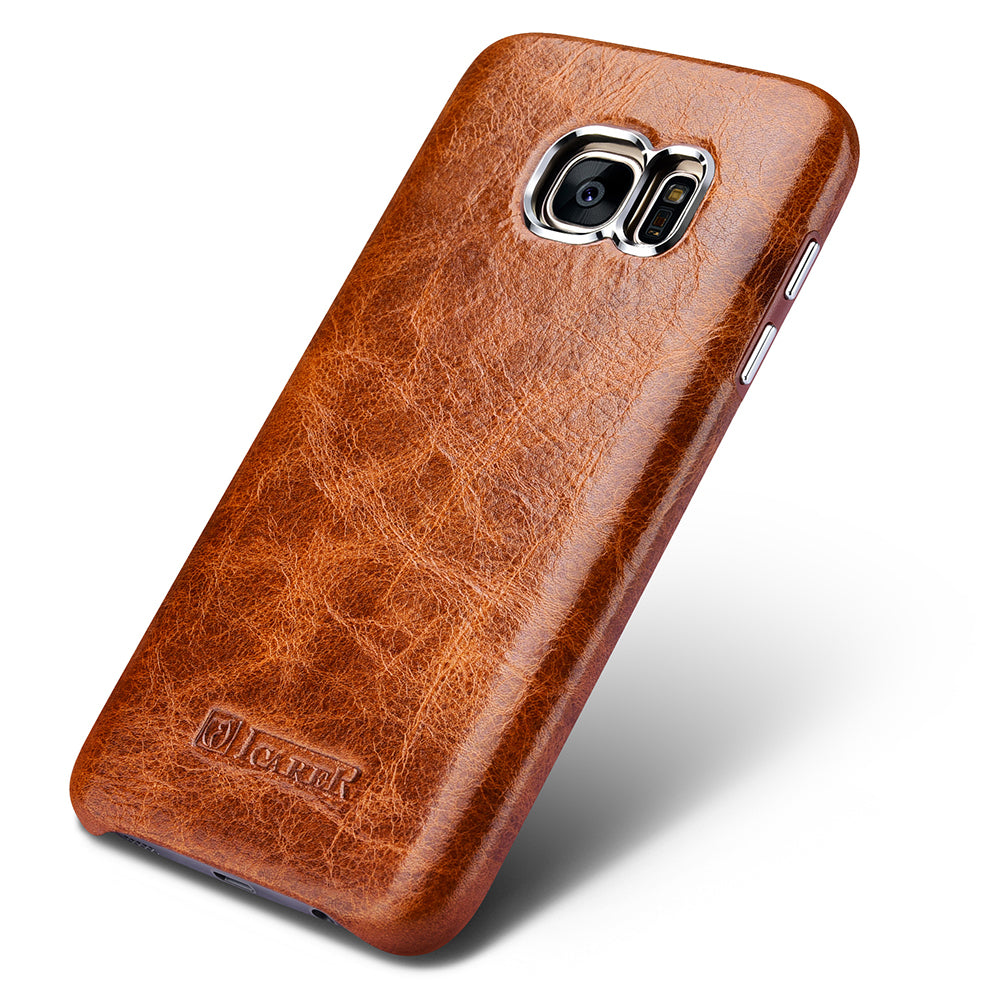 +RS 980007/Oil Wax Vintage Genuine Leather/protective sleeve+Phone Case Cover For Samsung Galaxy S7 Back Skin Shell Case