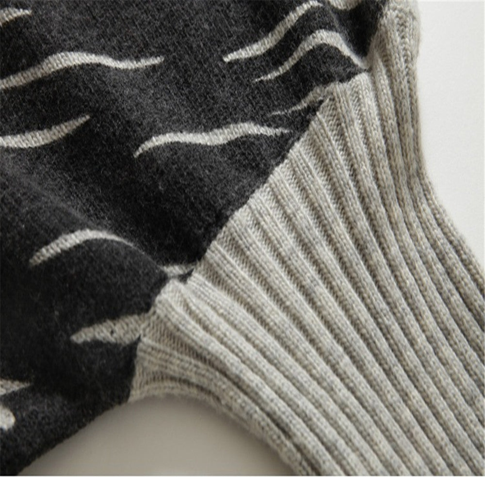 Fashion women's sweater long design top dress High quality loose basic sweater women cartoon print pullover HX06