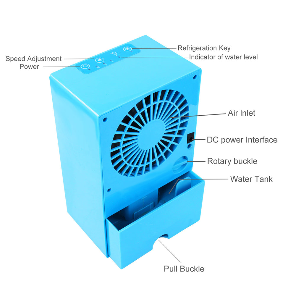 Creative Desktop Fan Quiet Small Evaporative Air Conditioner Cooler Humidifier