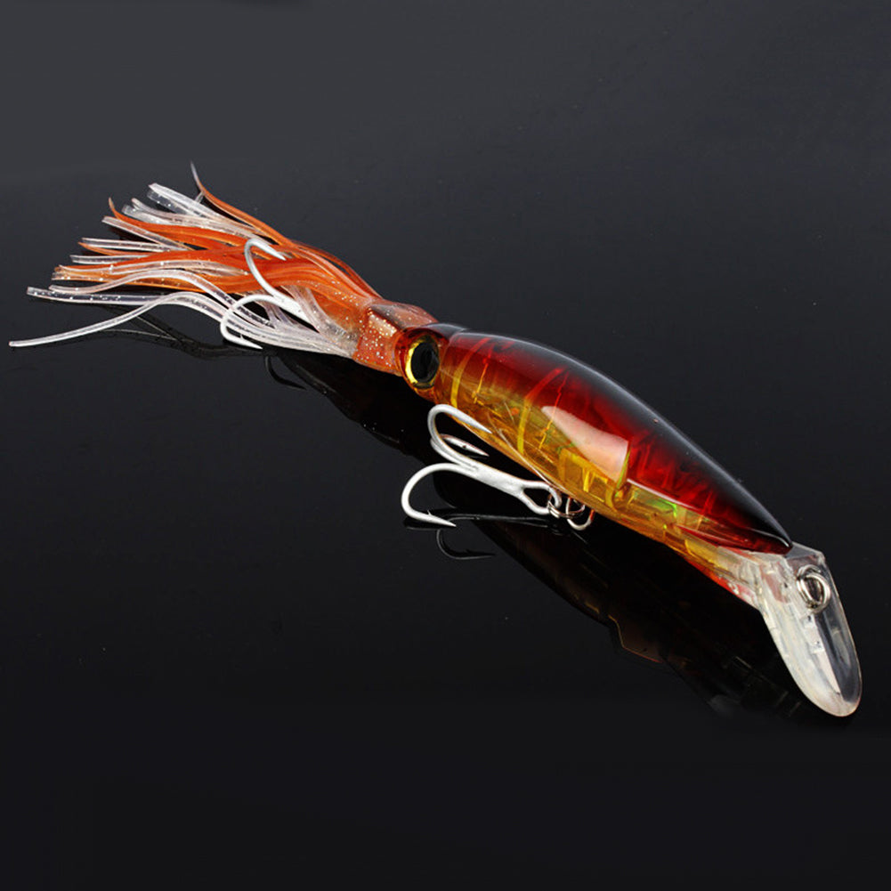 24cm Fishing Lures Artificial Squid Hard Baits Tentacles Sharp Hook Tackle Tool