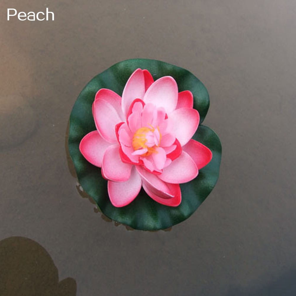 Artificial Water Lily Floating Flower Lotus Home Yard Pond Fish Tank Decor