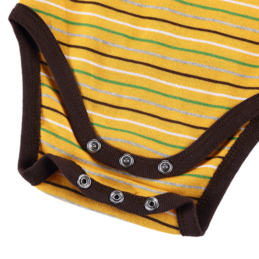 Newborn Baby Kids Boys Striped Romper Jumpsuit Bodysuit Cotton Clothes Gift