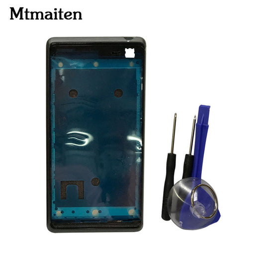 Front Bezel Frame Middle Plate For HTC Desire 600 Desire 606W LCD Screen Frame+3M Adhesive+Power Volume Buttons Free Tools