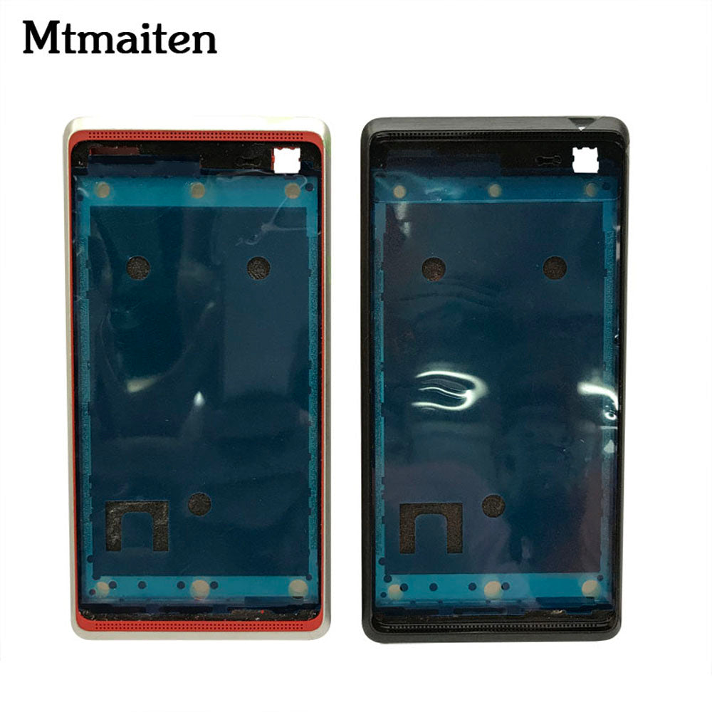 Front Bezel Frame Middle Plate For HTC Desire 600 Desire 606W LCD Screen Frame+3M Adhesive+Power Volume Buttons Free Tools