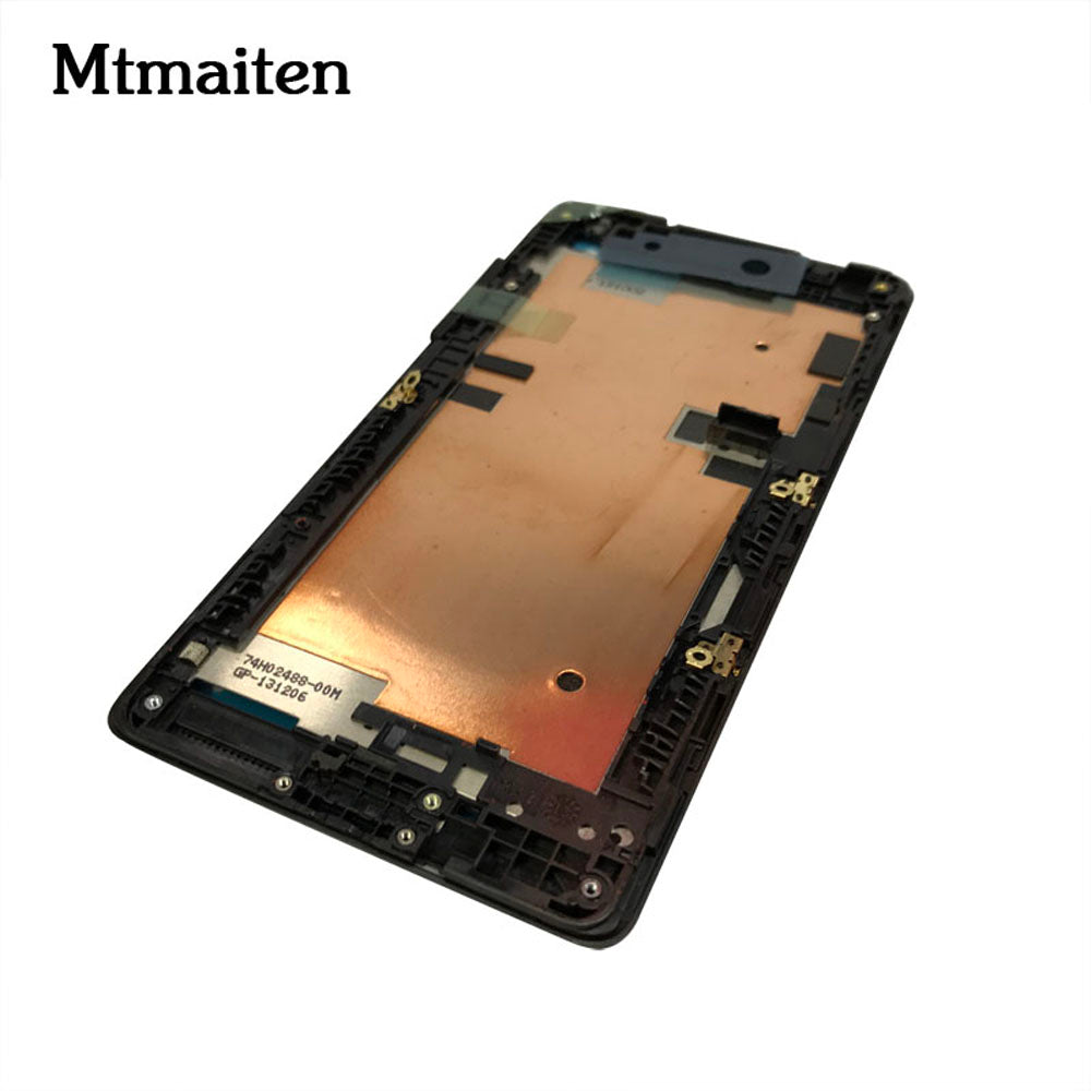 Front Bezel Frame Middle Plate For HTC Desire 600 Desire 606W LCD Screen Frame+3M Adhesive+Power Volume Buttons Free Tools