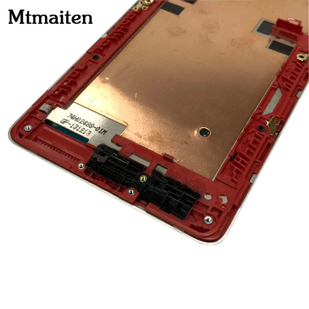Front Bezel Frame Middle Plate For HTC Desire 600 Desire 606W LCD Screen Frame+3M Adhesive+Power Volume Buttons Free Tools