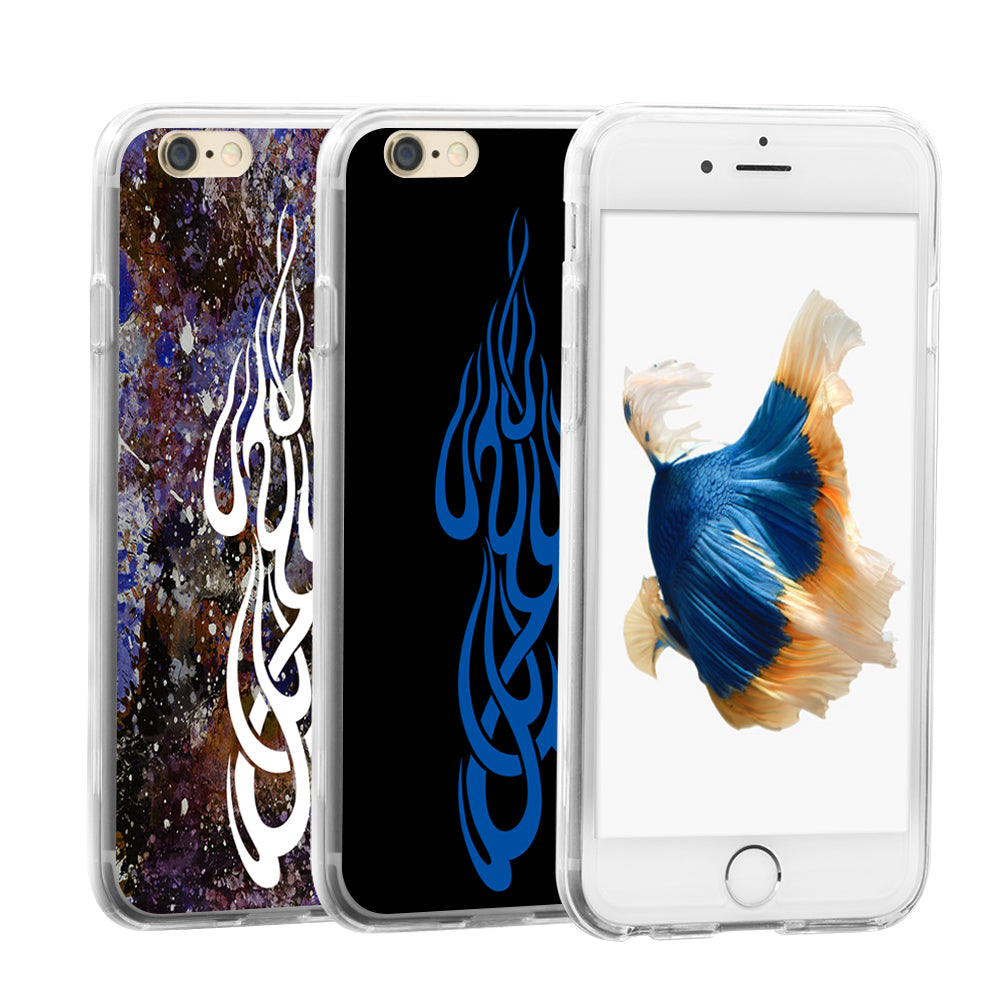 Flame Pattern Plastic Phone Case Cover for iPhone 6 7 Samsung Galaxy S4 S5