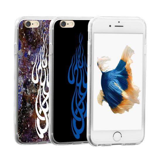 Flame Pattern Plastic Phone Case Cover for iPhone 6 7 Samsung Galaxy S4 S5