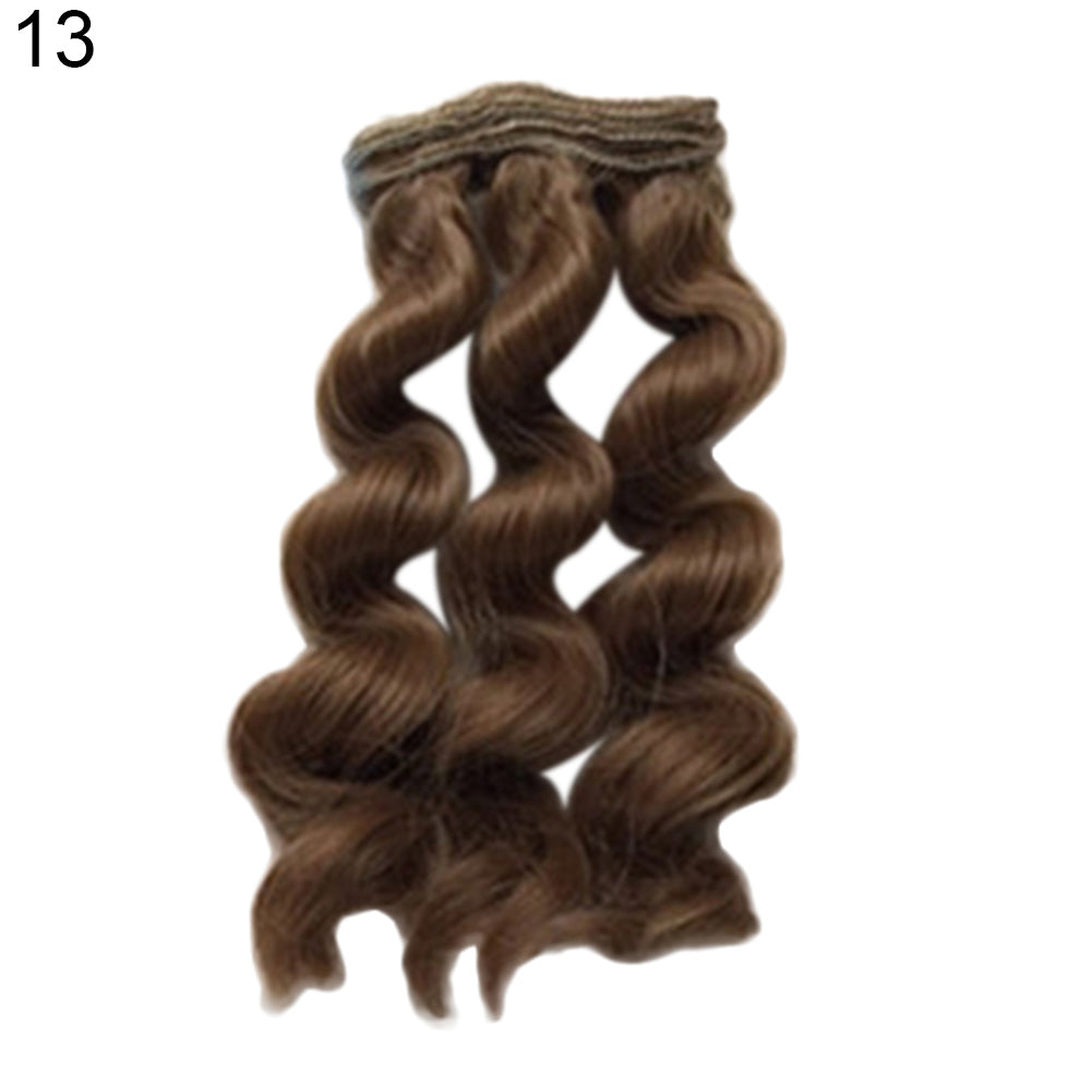 15cm Wig DIY Curly Hair for Barbie Repair Accessories Solid Color Kids Toys