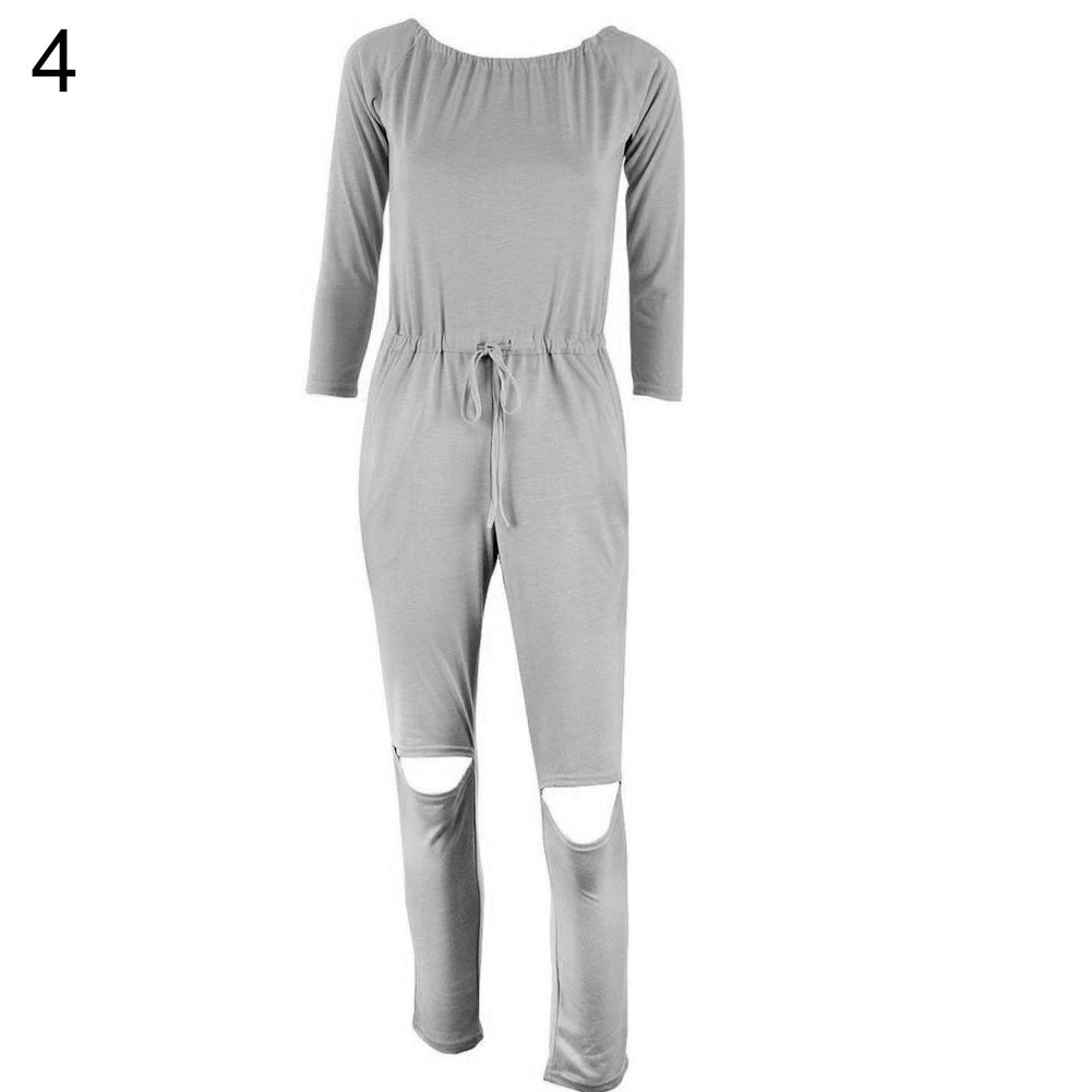 Sexy Clubwear Bodycon Solid Color Off Shoulder Jumpsuit Romper Long Trousers