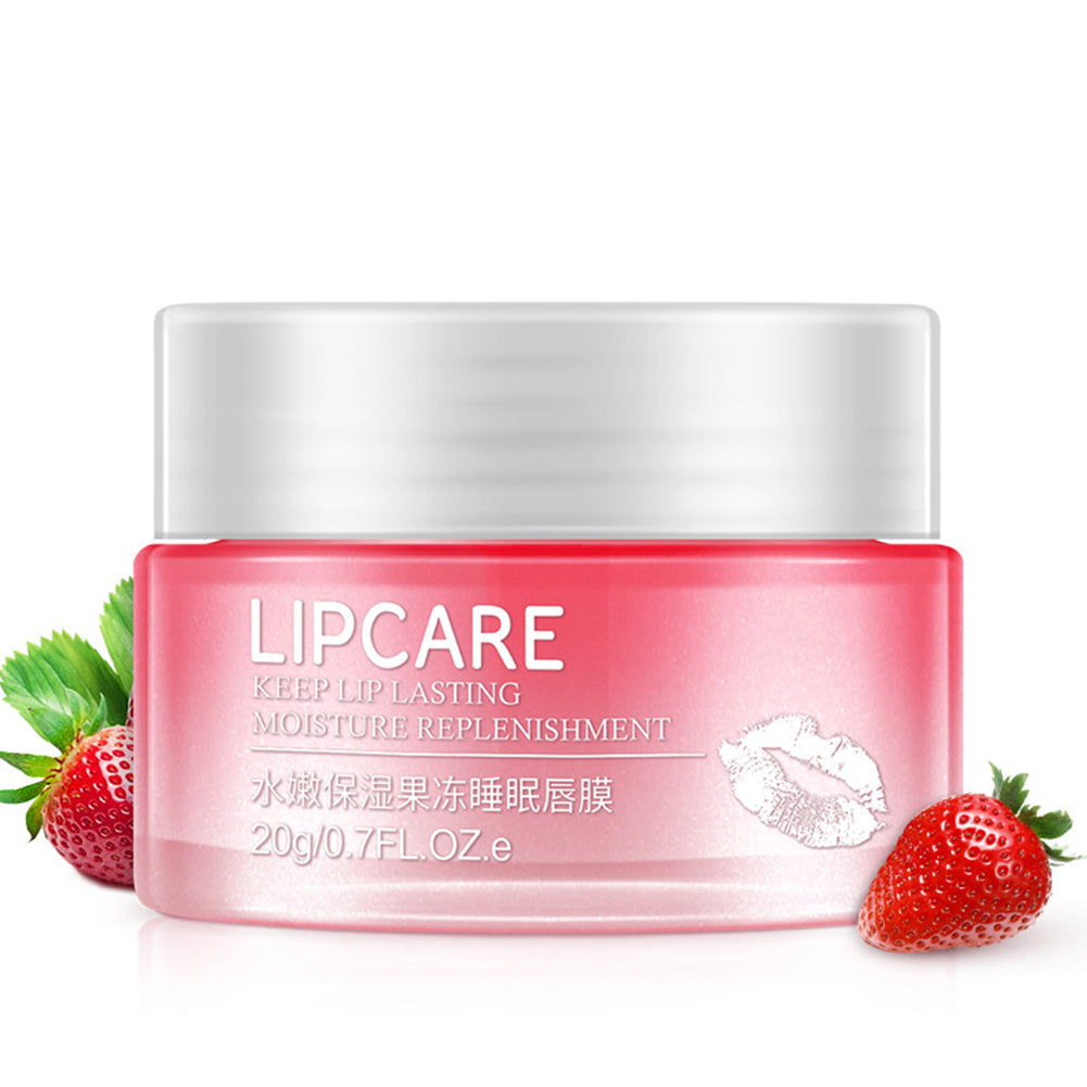Strawberry Lip Sleeping Mask Exfoliator Moisturizer Nourishing Plumper Skin Care