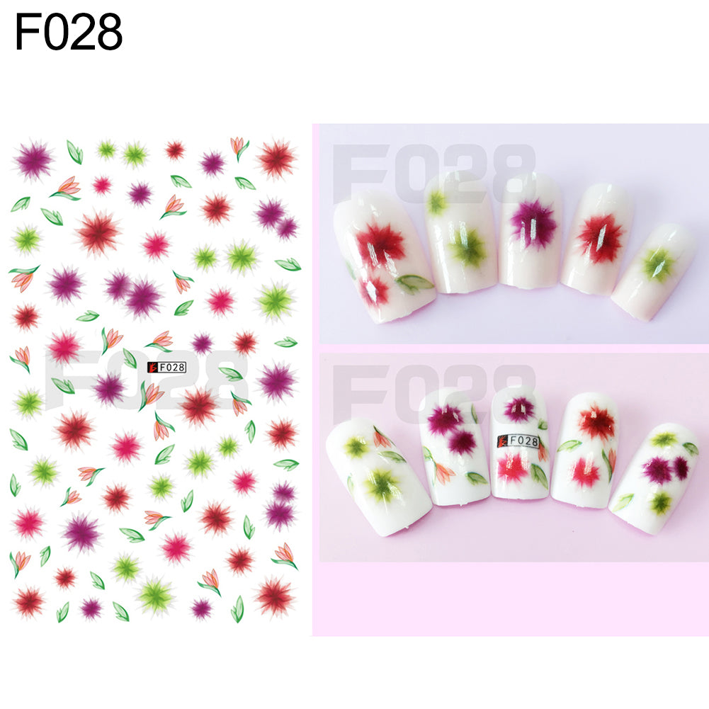 1 Sheet Flowers Butterfly Pattern Nail Art Stickers DIY Decal Manicure Tools