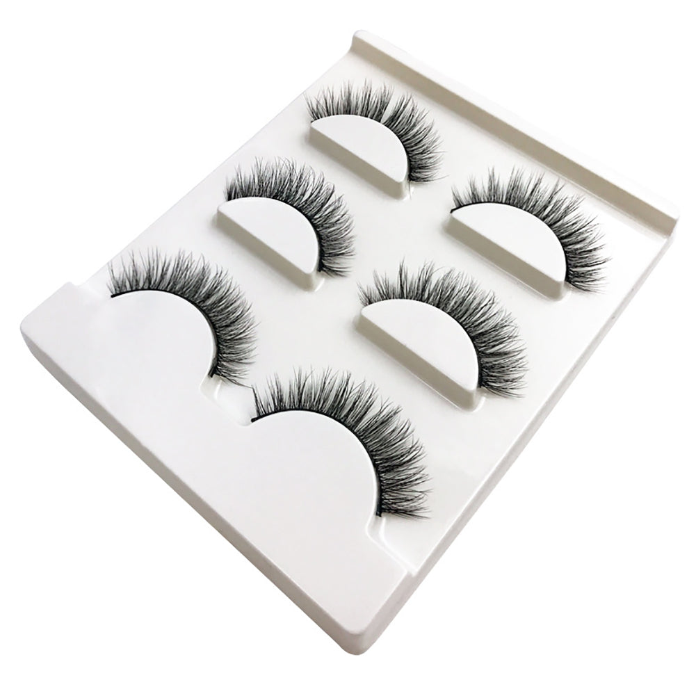 3 Pairs Mink Hair Imitation Thick False Eyelashes Natural Curly Lashes Extension