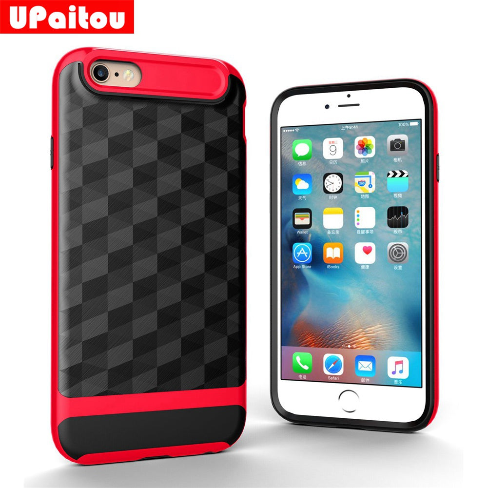 Apple iPhone 6 Case Slim Dual Layer Protective Textured Geometric Cover Corner Cushion Design for iPhone6
