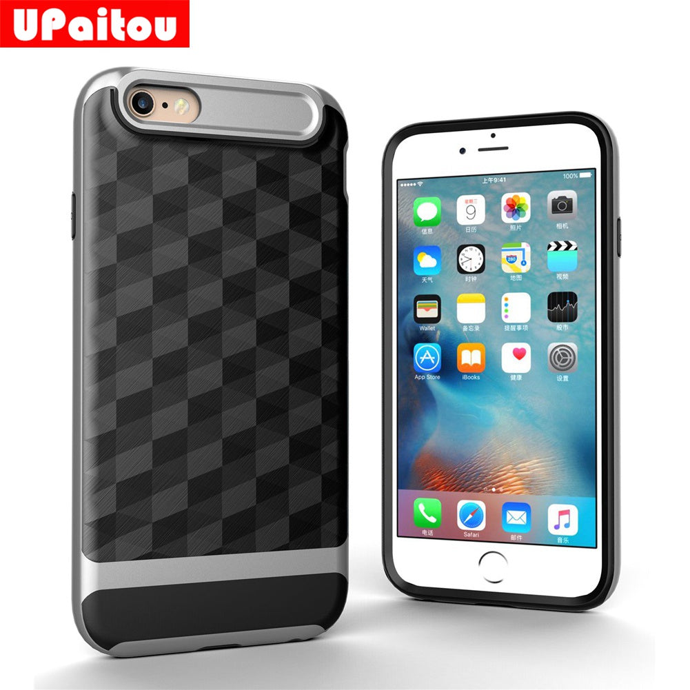 Apple iPhone 6 Case Slim Dual Layer Protective Textured Geometric Cover Corner Cushion Design for iPhone6