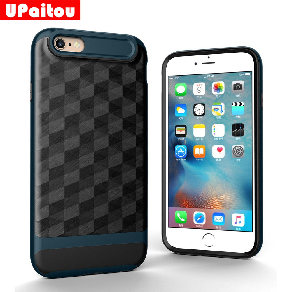 Apple iPhone 6 Case Slim Dual Layer Protective Textured Geometric Cover Corner Cushion Design for iPhone6