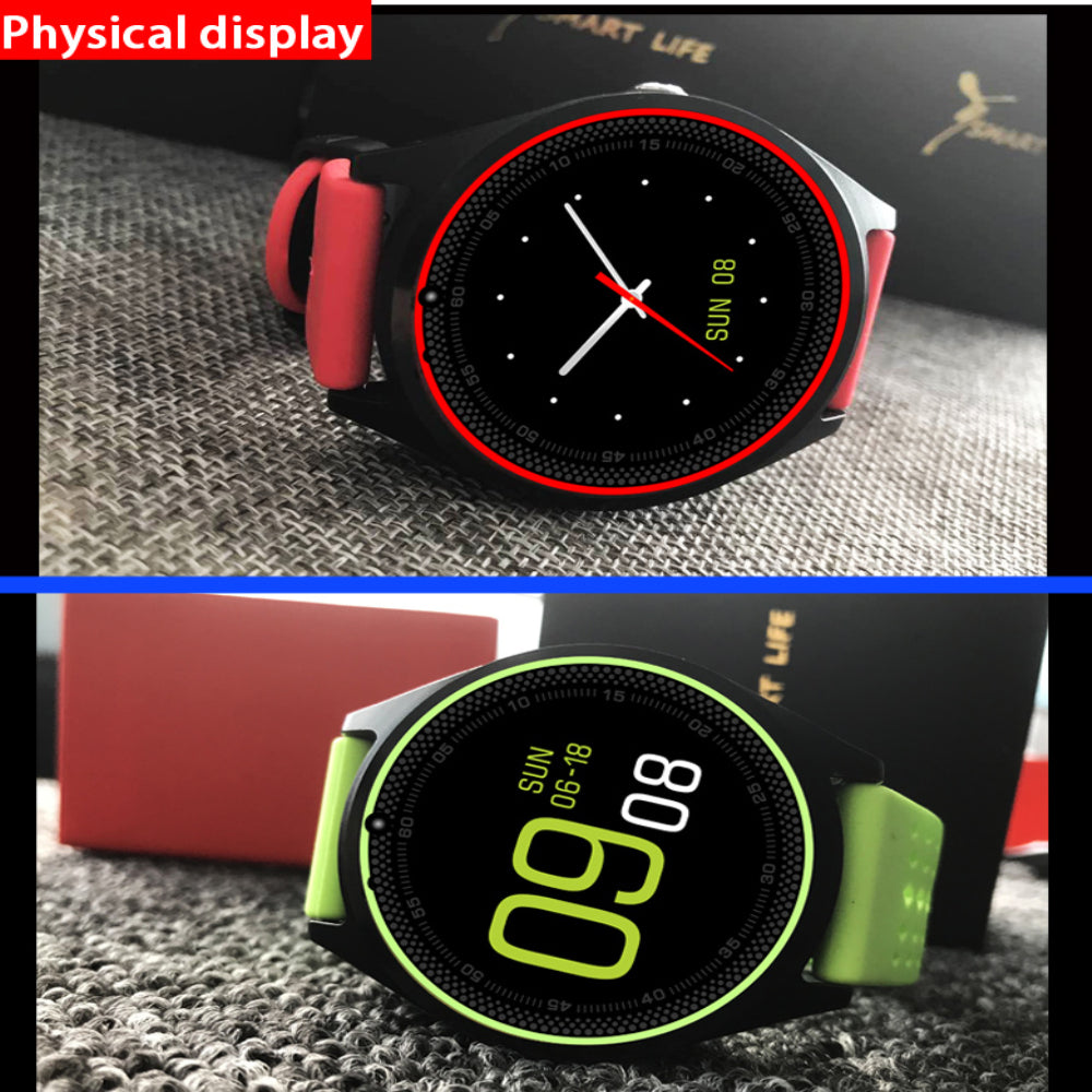 Bluetooth Smart Watch V9 With Camera Smartwatch Pedometer Health Sport MP3 Clock Hours Men Women Smartwatch For Android