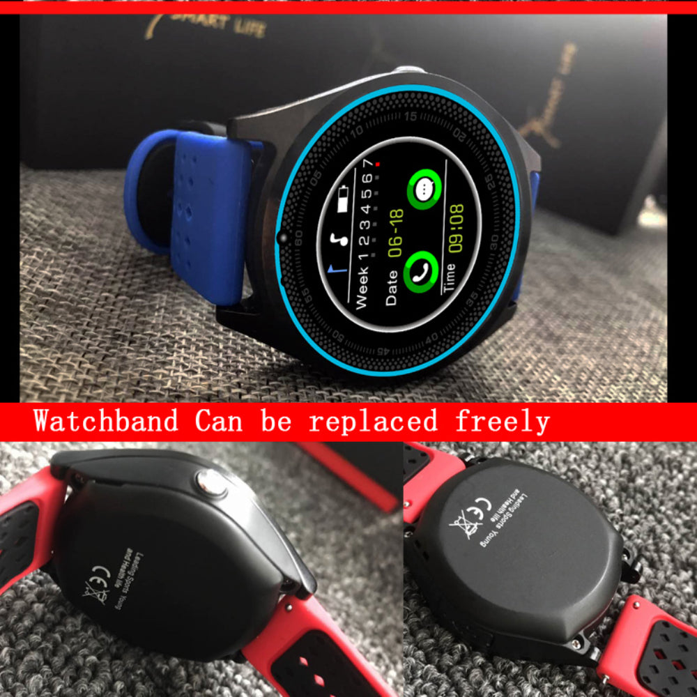 Bluetooth Smart Watch V9 With Camera Smartwatch Pedometer Health Sport MP3 Clock Hours Men Women Smartwatch For Android