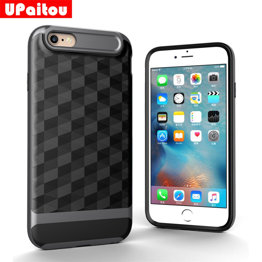 Apple iPhone 6 Case Slim Dual Layer Protective Textured Geometric Cover Corner Cushion Design for iPhone6