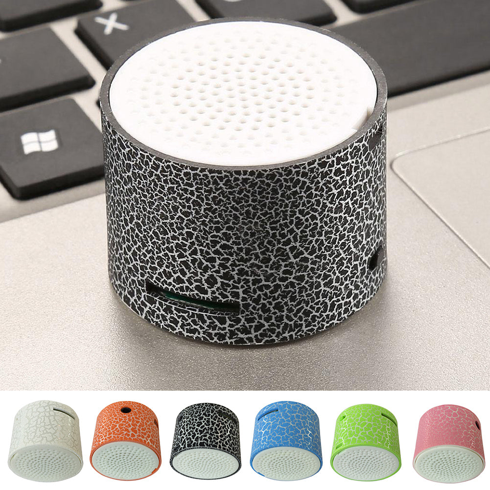 3.5mm Portable USB Bluetooth Crack Pattern Mini Stereo Speaker Wireless MP3